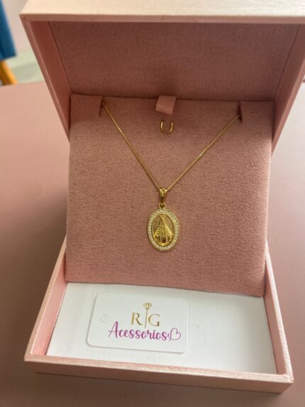 Colar medalha de Nossa Senhora